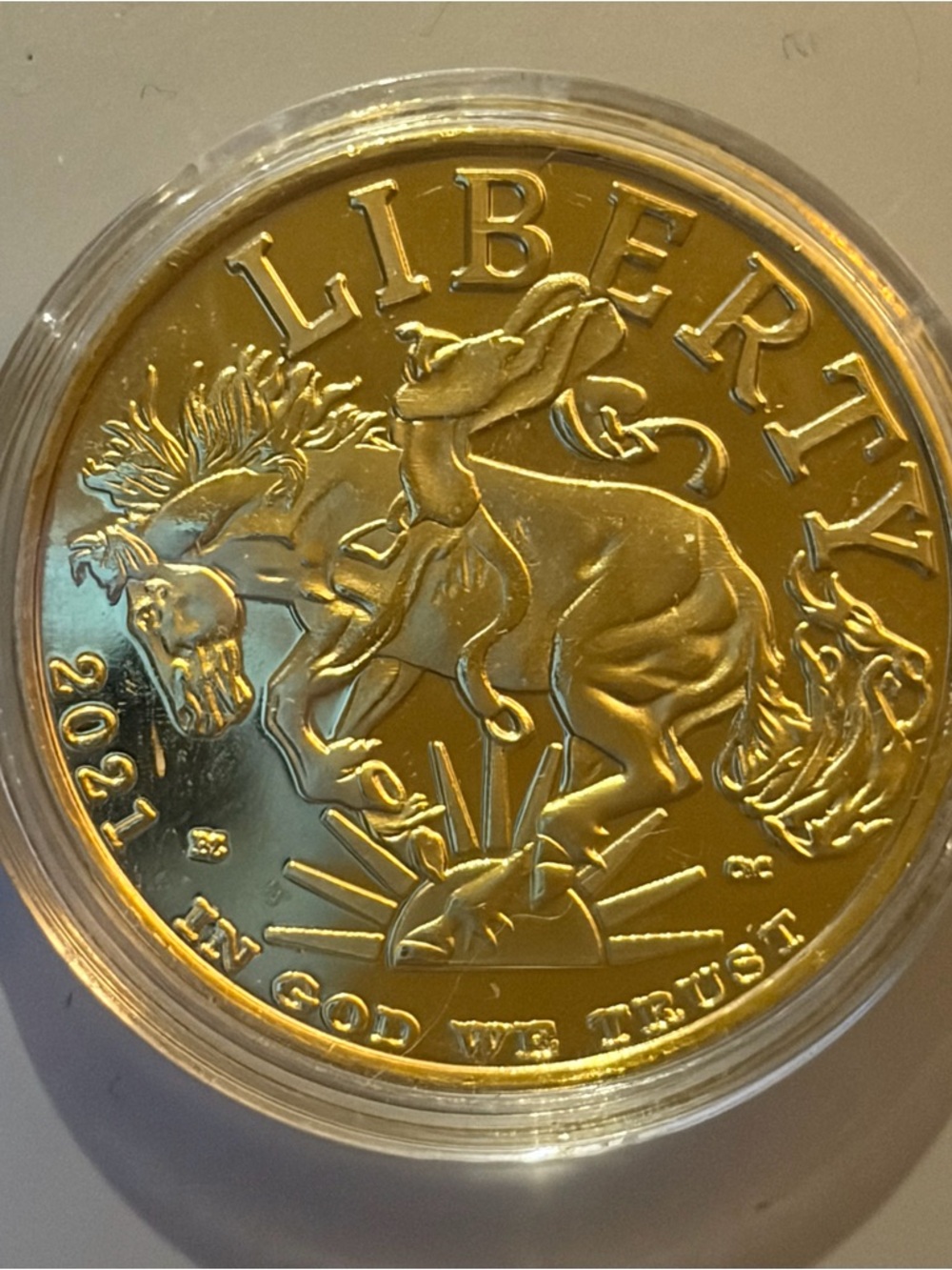 Golden Liberty Eagle Collector Coin (missing case) - Picture 2 of 2